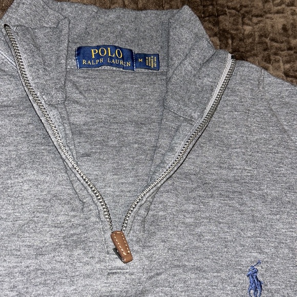 Polo Ralph Lauren Light Gray Zip-Up Sweater - Picture 5 of 8